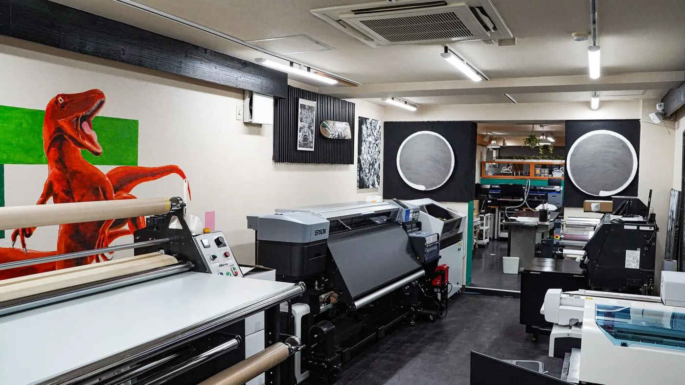 京都の工房のプリント機